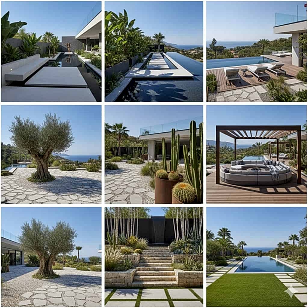 farklı villa bahçe modelleri